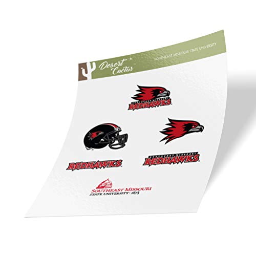 Southeast Missouri State University SEMO Redhawks NCAA Sticker Vinyl Decal Laptop Water Bottle Car Scrapbook Type 2 Sheet